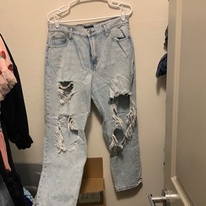 aeropostale blue demin mom jeans size 10